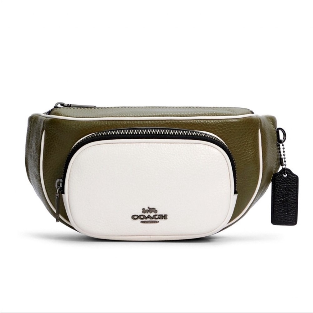 Coach Green/White Fannypack